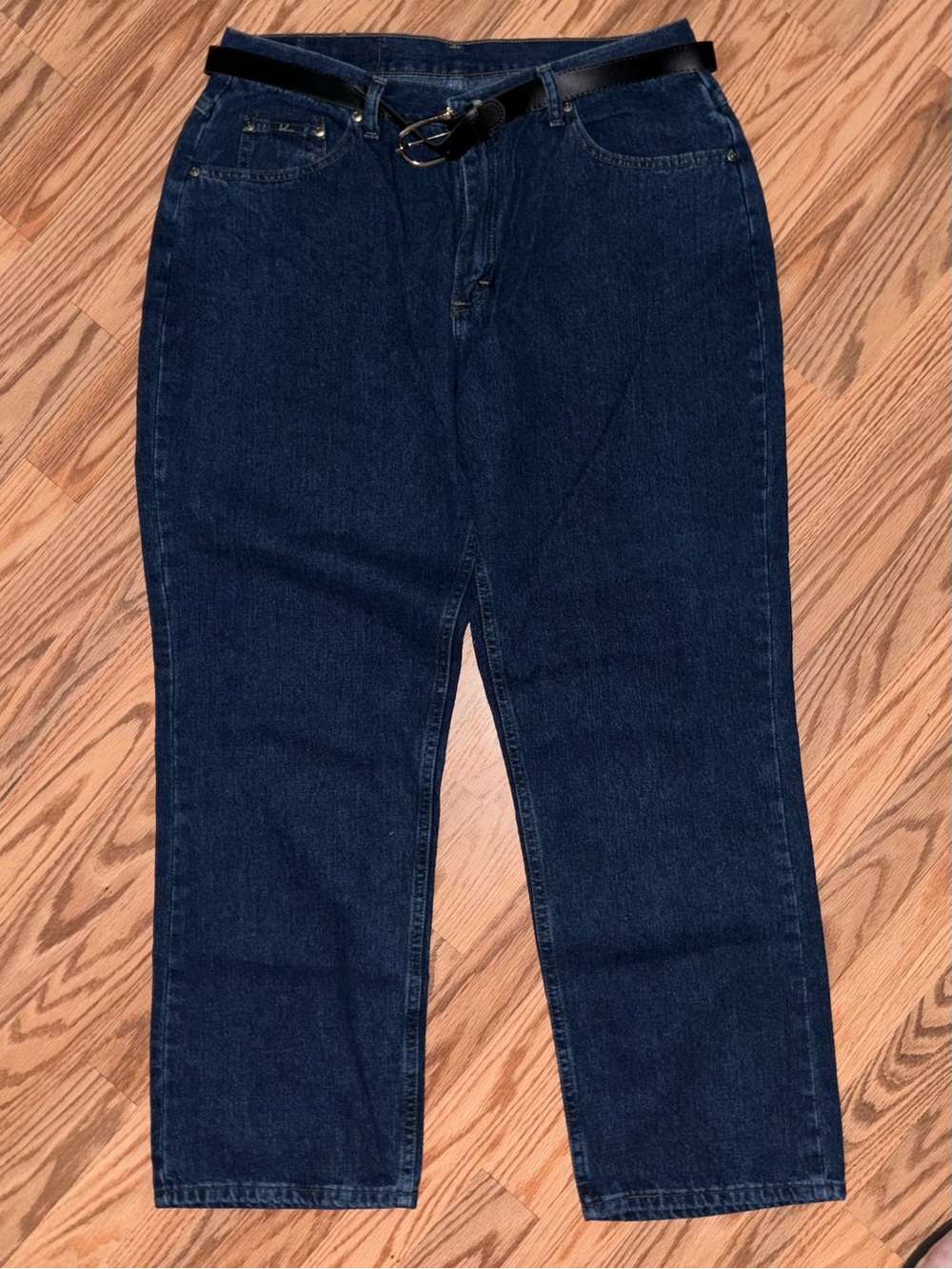 Lee Blue woman’s Straight Leg Dark Blue Denim Jeans